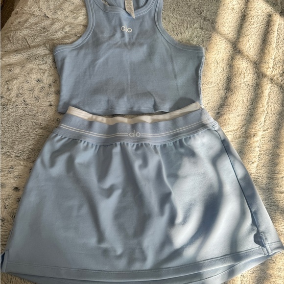 ALO Yoga Dresses & Skirts - ALO Yoga Sky Blue Ribbed Tank